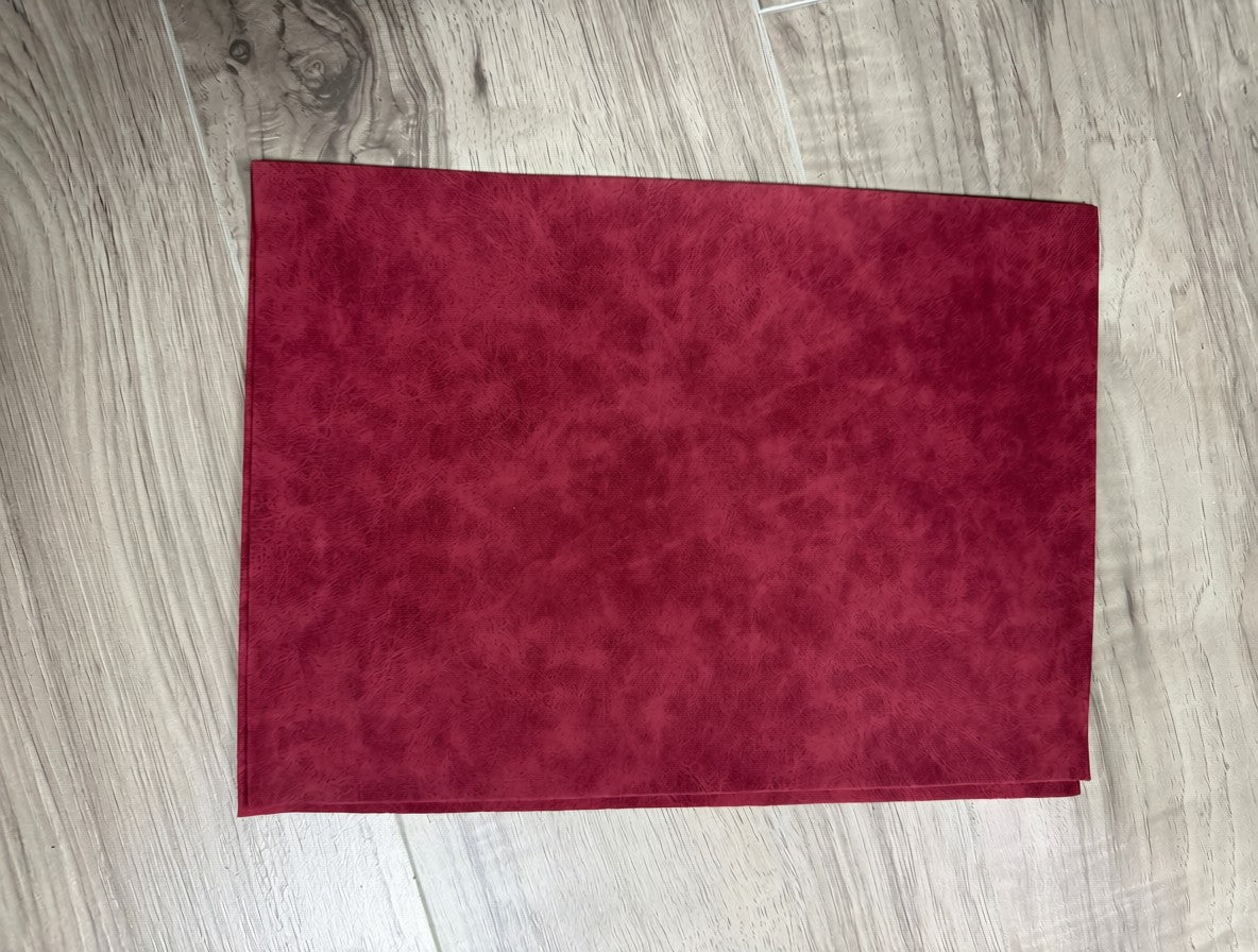 Burgundy Faux Suede