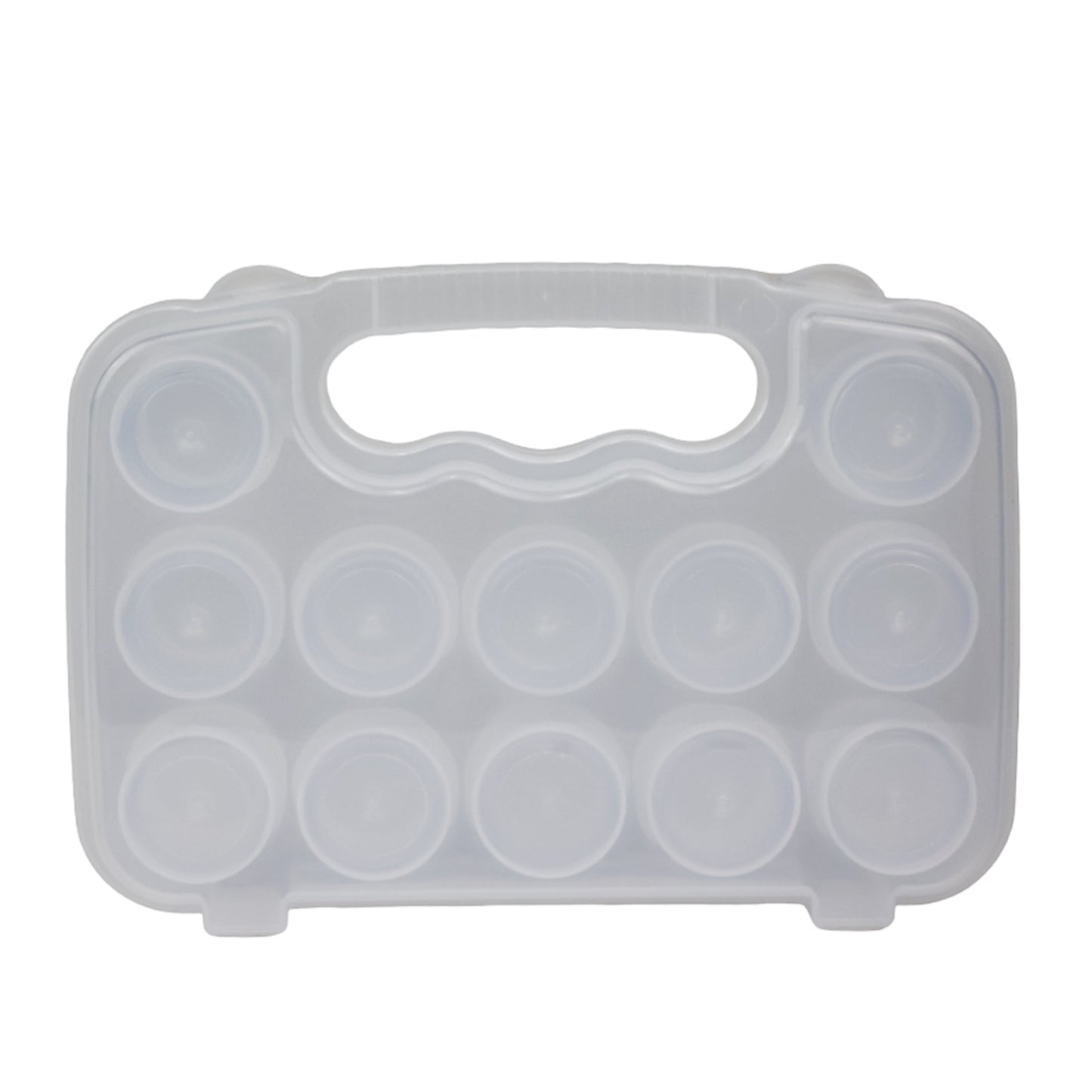 Everything Mary 12-Compartment Bead Storage Case with Removable Jars – Portable Organizer for Jewelry, Sewing, and Craft Supplies