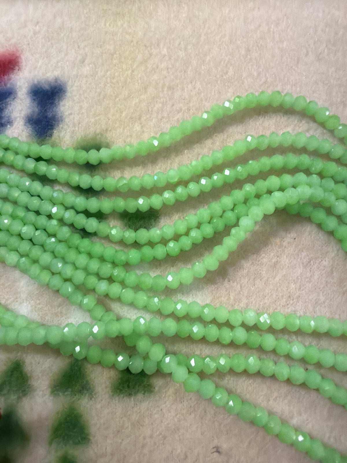 4mm Rondelle Green Grape