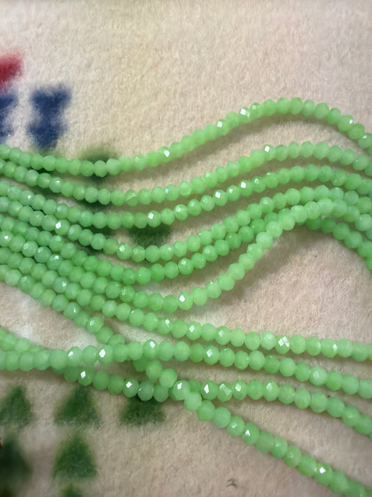 4mm Rondelle Green Grape