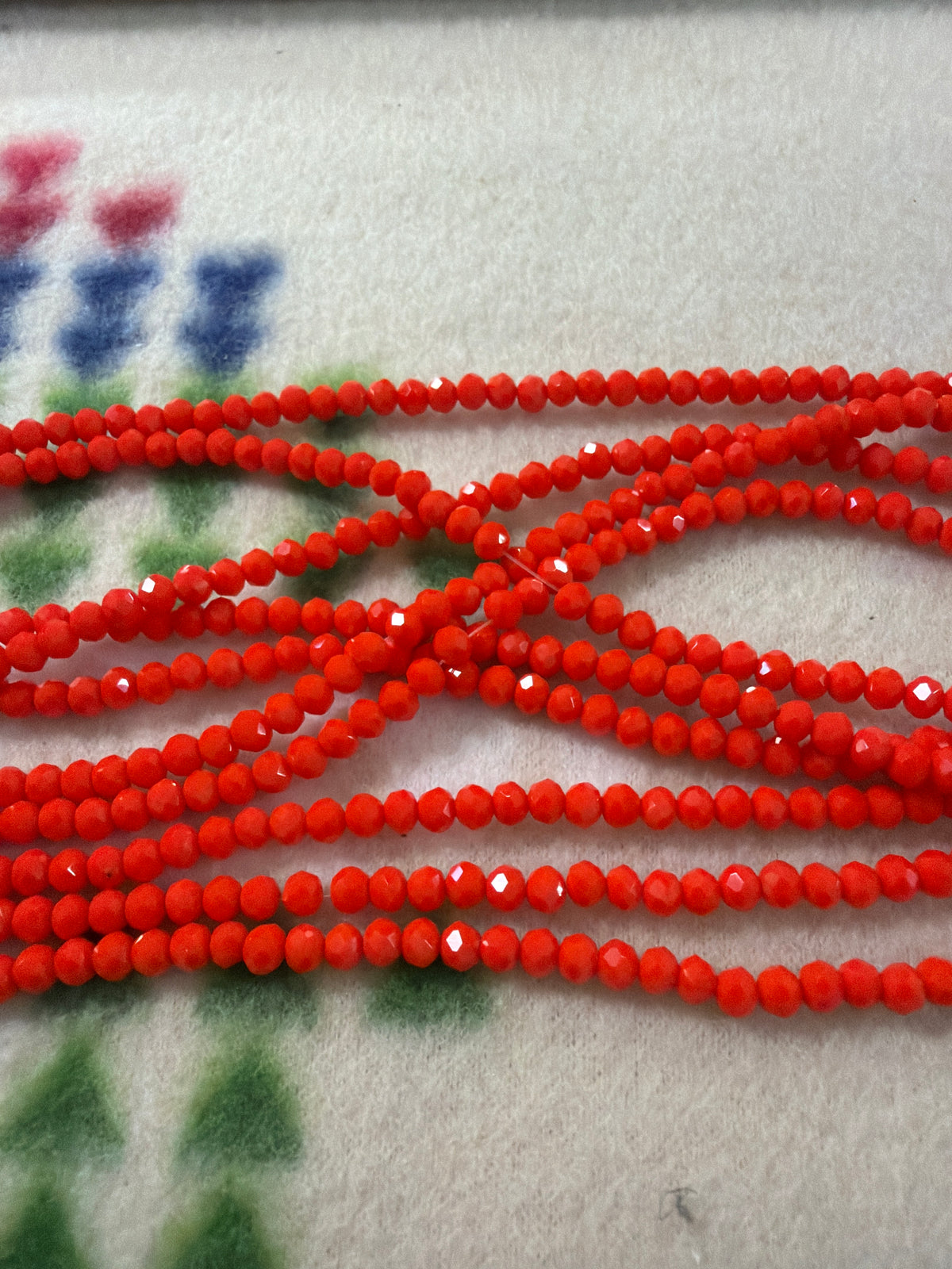 4mm Rondelle Phoenix Red AB
