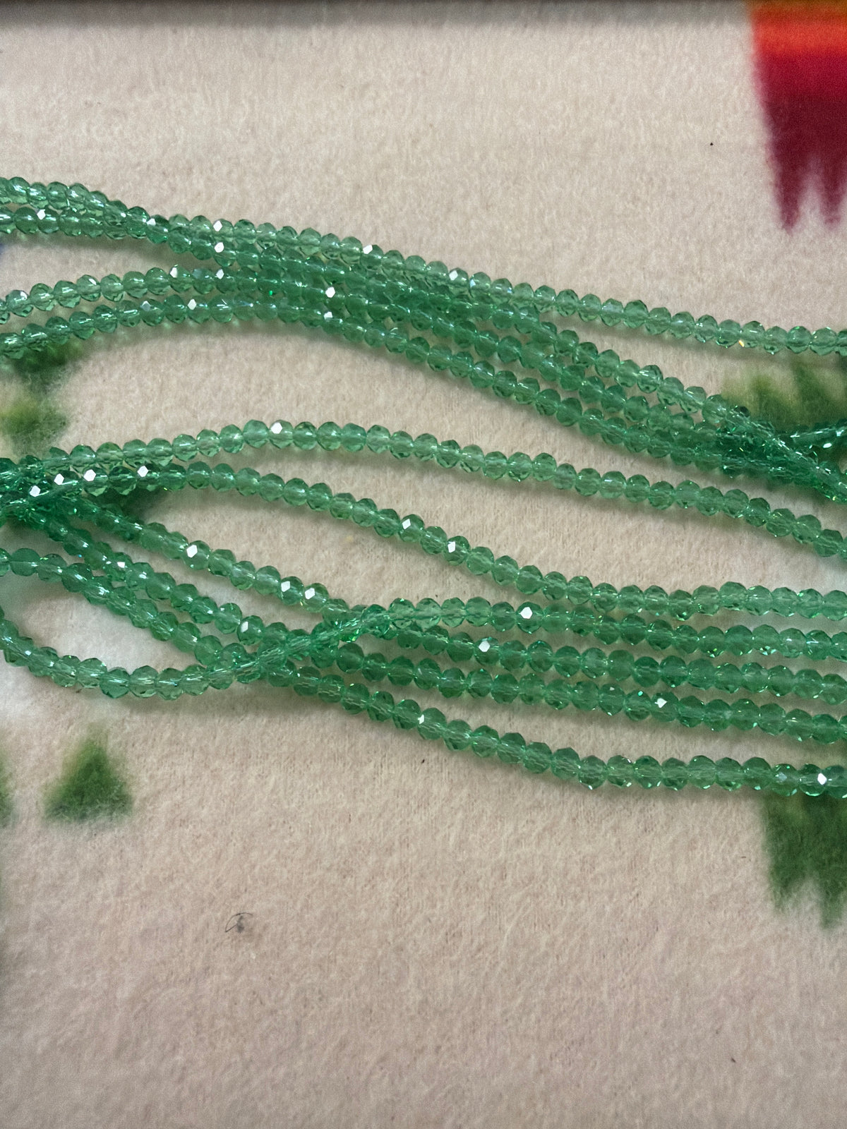 4mm Rondelle Tinkerbell Green Trans