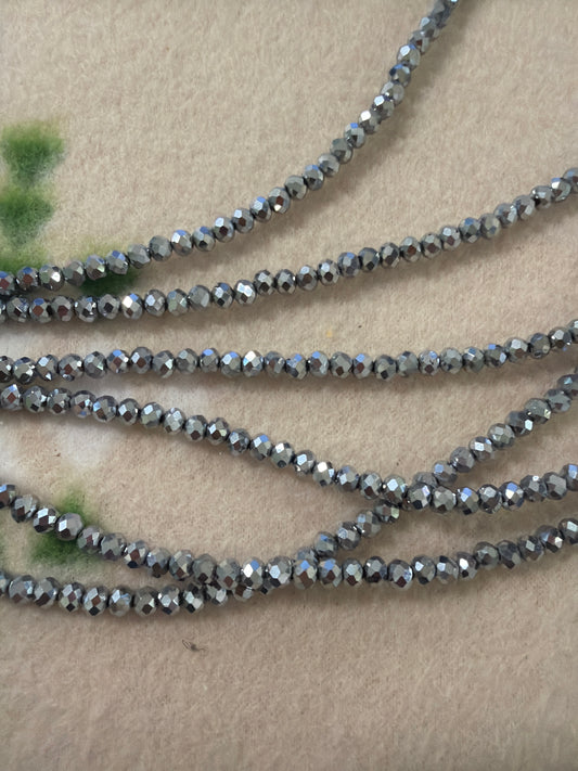 4mm Rondelle Silver
