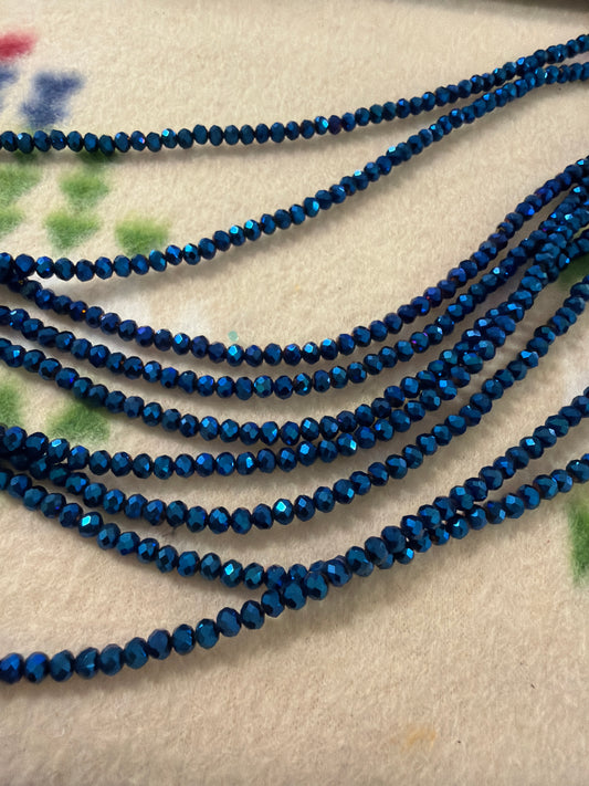 4mm Rondelle Midnight Metallic
