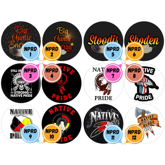 Native Pride Themed Cabs - 2 INCH EPOXY STICKER CABS (SINGLE)