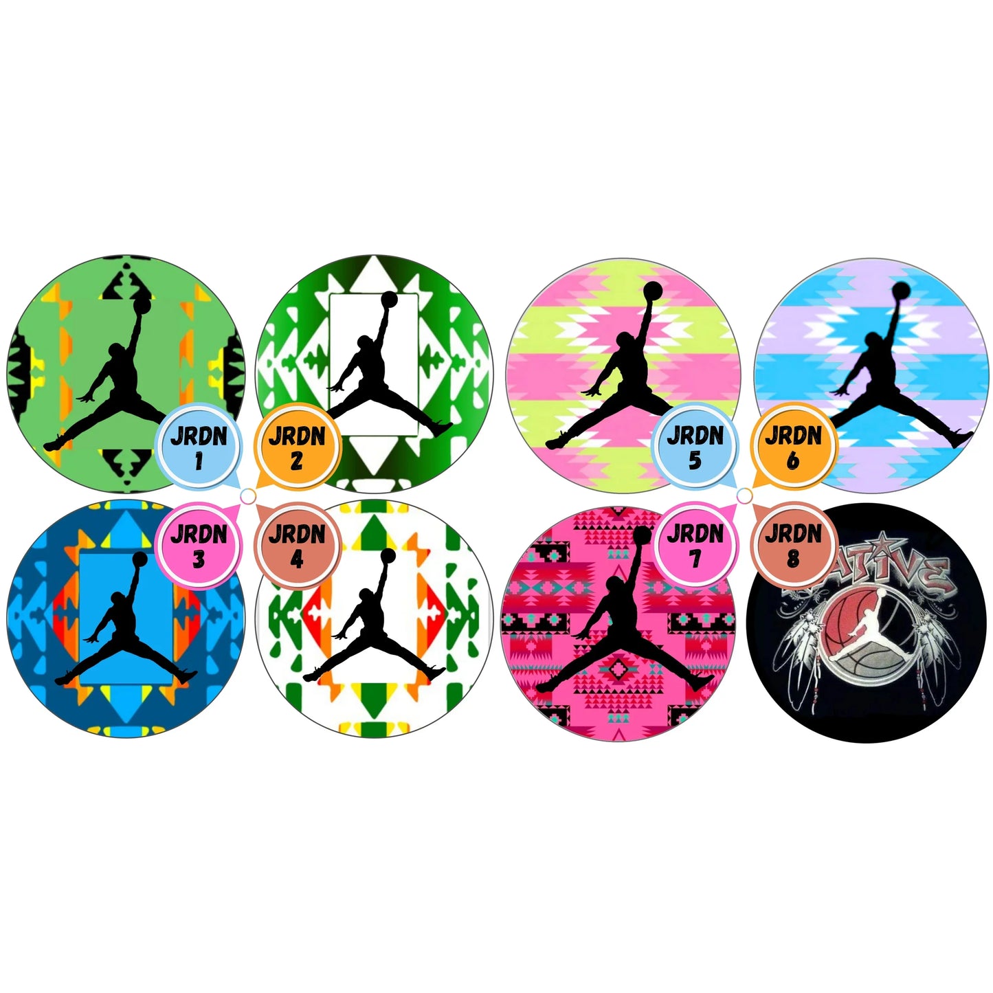 MJ Themed Cabs - 1 INCH EPOXY STICKER CABS (PAIR)