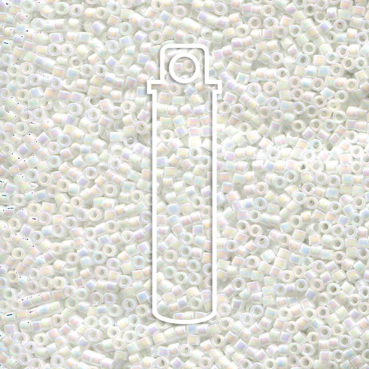 11/0 Miyuki Delica White Pearl AB