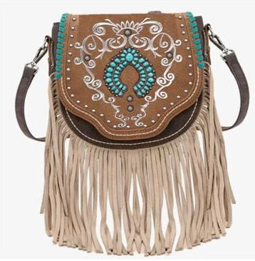 Black Western Fringe Crossbody Purse