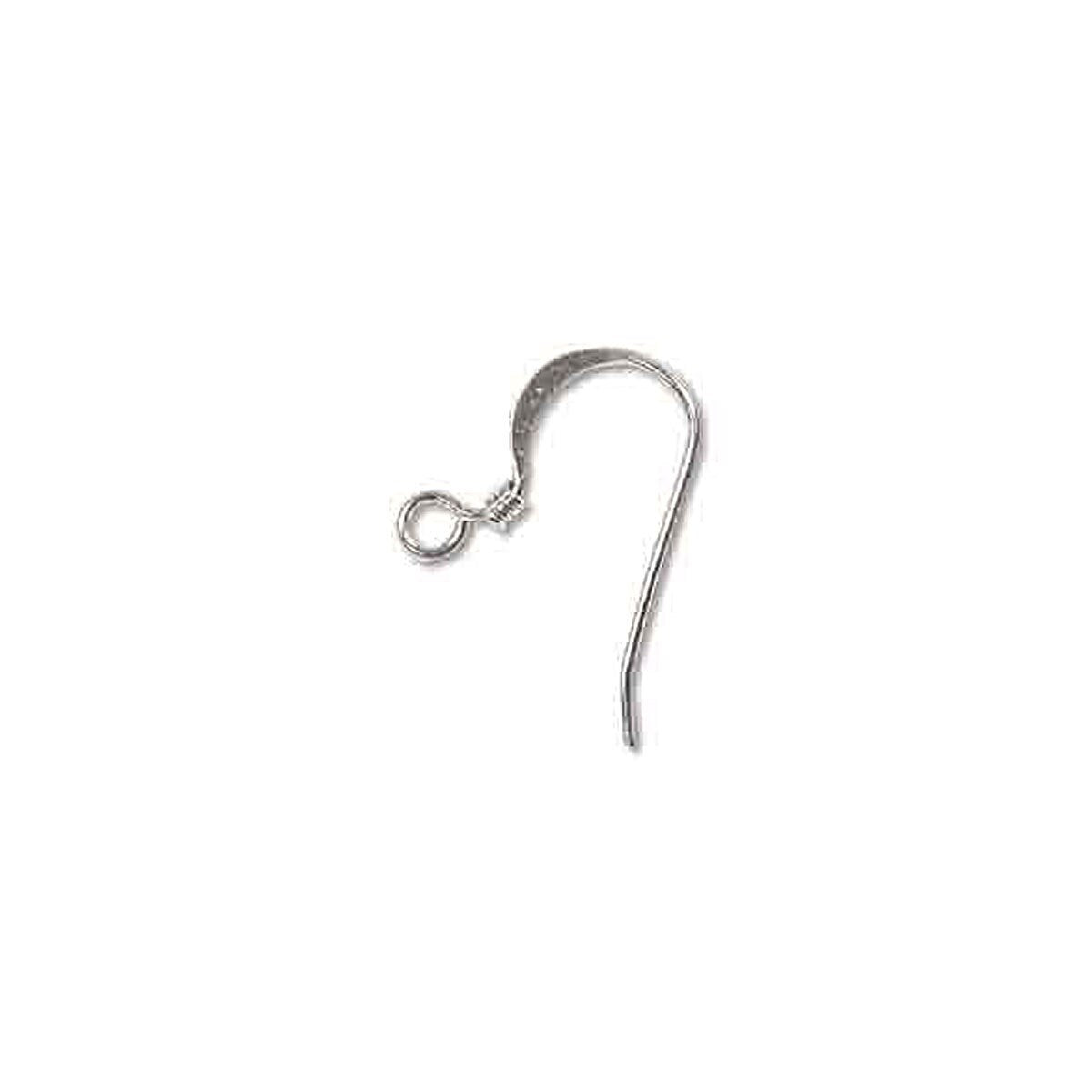 18mm Silver Coated Ear Wire with Coil