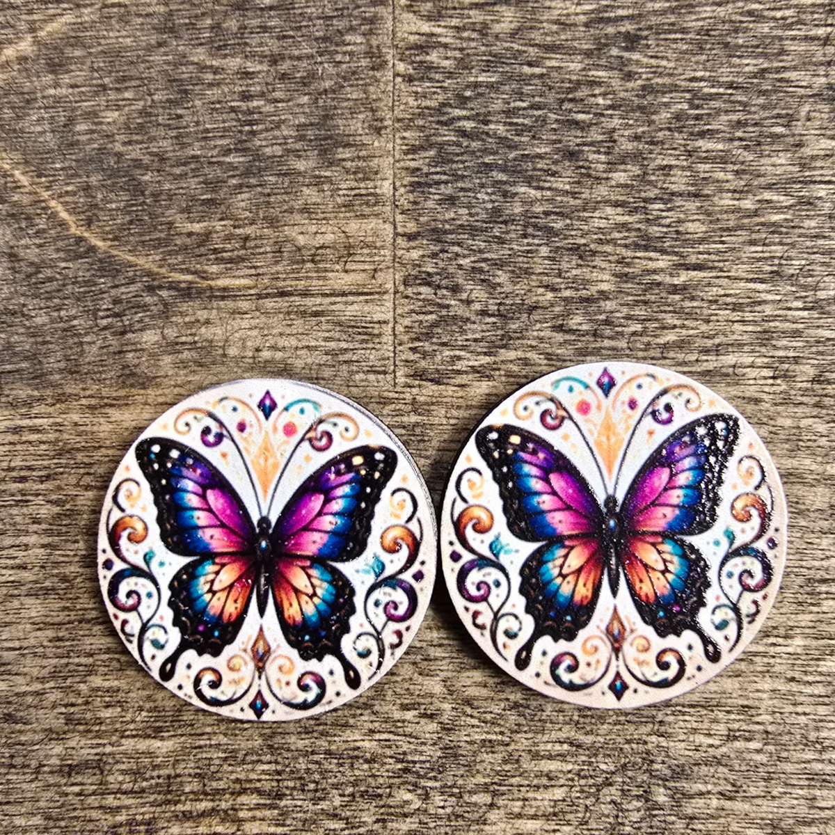 Round Wooden UV Print