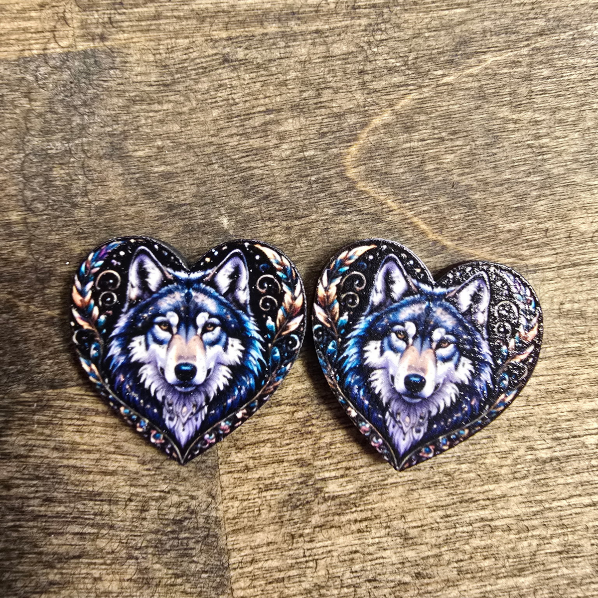 Wooden Hearts UV Print