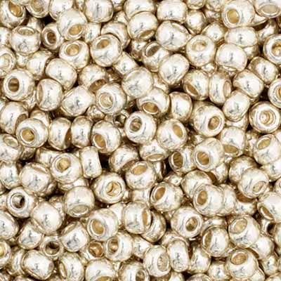 11/0 Preciosa Metallic Silver