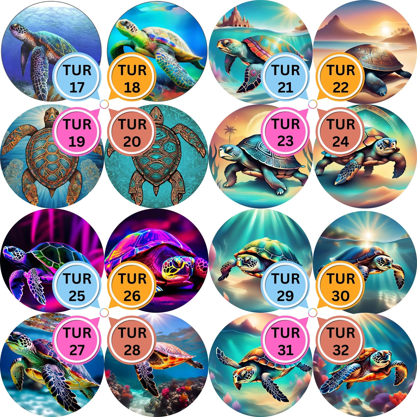Turtle Themed Cabs - 3 INCH WOOD (SINGLE)